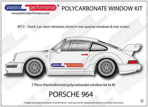 ポリカーボネート ウインドウキット｜Porsche 964