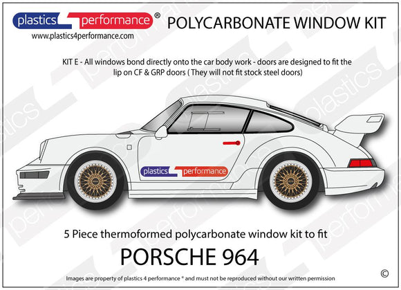 ポリカーボネート ウインドウキット｜Porsche 964