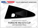 ポリカーボネート ウインドウキット｜Porsche 992 GT3 Cup