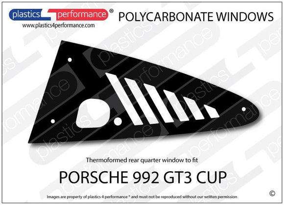 ポリカーボネート ウインドウキット｜Porsche 992 GT3 Cup