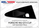 ポリカーボネート 右リアクォーターウインドウ｜Porsche 992 GT3 Cup