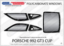 ポリカーボネート ウインドウキット｜Porsche 992 GT3 Cup
