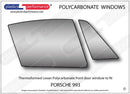 ポリカーボネート 右フロントドアウインドウ｜Porsche 993
