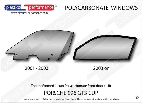 ポリカーボネート ウインドウキット｜Porsche 996 GT3 Cup