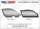 ポリカーボネート 右フロントドアウインドウ｜Porsche 996 GT3 Cup