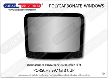 ポリカーボネート リアウインドウ｜Porsche 997 GT3 Cup