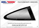 ポリカーボネート 右リアクォーターウインドウ｜Porsche 997 GT3 Cup