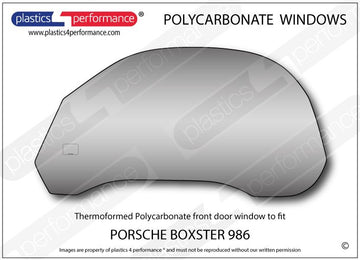 ポリカーボネート 左フロントドアウインドウ｜Porsche Boxster 986