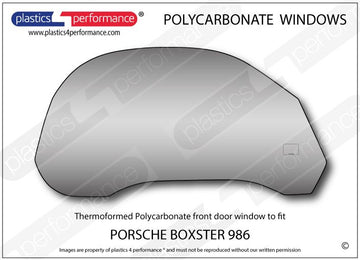 ポリカーボネート 右フロントドアウインドウ｜Porsche Boxster 986