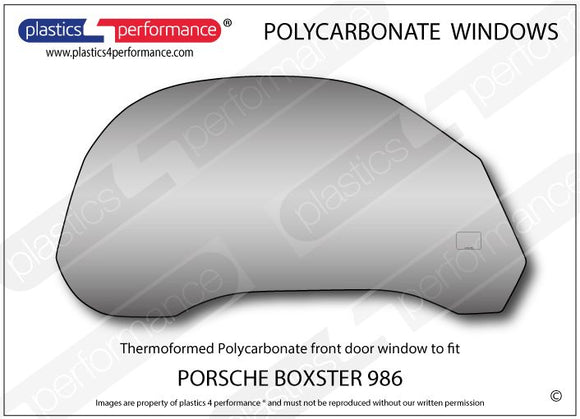 ポリカーボネート 右フロントドアウインドウ｜Porsche Boxster 986