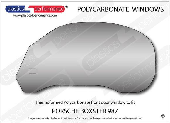 ポリカーボネート 左フロントドアウインドウ｜Porsche Boxster 987