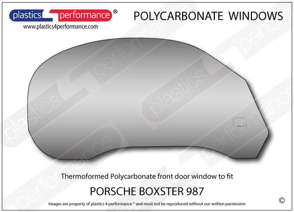 ポリカーボネート 右フロントドアウインドウ｜Porsche Boxster 987