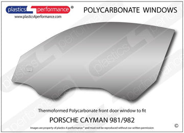 ポリカーボネート 左フロントドアウインドウ｜Porsche Cayman 981