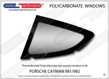 ポリカーボネート 左リアクォーターウインドウ｜Porsche Cayman 981