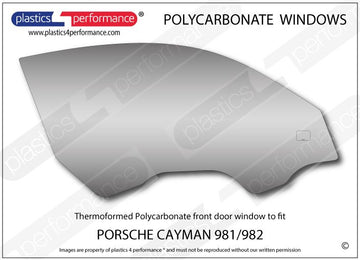 ポリカーボネート 右フロントドアウインドウ｜Porsche Cayman 718 (982)