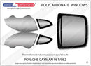 ポリカーボネート ウインドウキット｜Porsche Cayman 981