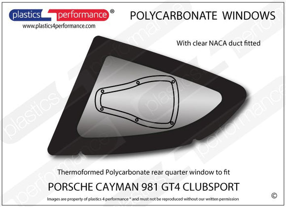 ポリカーボネート ウインドウキット｜Porsche Cayman 981 GT4 Clubsport MR