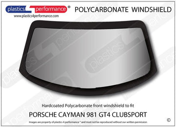 ポリカーボネート フロントウインドスクリーン｜Porsche Cayman 981 GT4 Clubsport MR