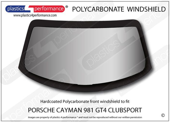 ポリカーボネート フロントウインドスクリーン｜Porsche Cayman 981 GT4 Clubsport MR