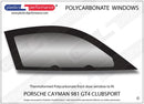 ポリカーボネート ウインドウキット｜Porsche Cayman 981 GT4 Clubsport MR