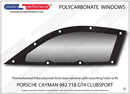 ポリカーボネート 左フロントドアウインドウ｜Porsche Cayman 718 (982) GT4 Clubsport