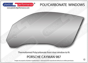 ポリカーボネート 左フロントドアウインドウ｜Porsche Cayman 987