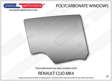 ポリカーボネート 右リアドアウインドウ｜Renault Clio Mk4 - Hatchback