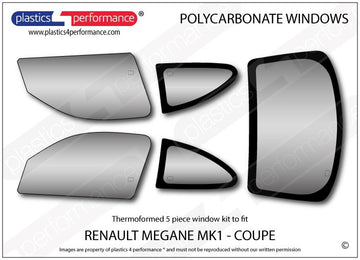 ポリカーボネート ウインドウキット｜Renault Megane MK1 - Coupe