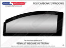 ポリカーボネート 左フロントドアウインドウ｜Renault Megane V6 Trophy - 2nd Generation