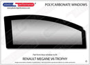 ポリカーボネート 右フロントドアウインドウ｜Renault Megane V6 Trophy - 2nd Generation