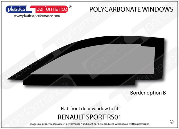 ポリカーボネート 左フロントドアウインドウ｜Renault Sport RS01