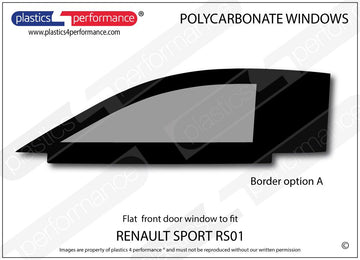 ポリカーボネート 左フロントドアウインドウ｜Renault Sport RS01