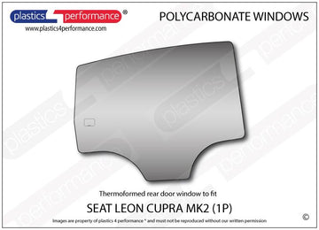 ポリカーボネート 右リアドアウインドウ｜SEAT Leon MK2 1P