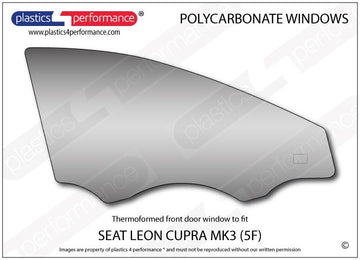 ポリカーボネート 右フロントドアウインドウ｜SEAT Leon MK3 5F - 5dr Hatchback