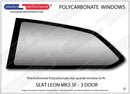ポリカーボネート ウインドウキット｜SEAT Leon MK3 5F - 3dr Hatchback