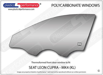 ポリカーボネート 左フロントドアウインドウ｜SEAT Leon MK4 KL - 5dr Hatchback