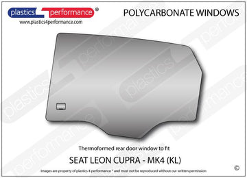 ポリカーボネート 左リアドアウインドウ｜SEAT Leon MK4 KL - 5dr Hatchback