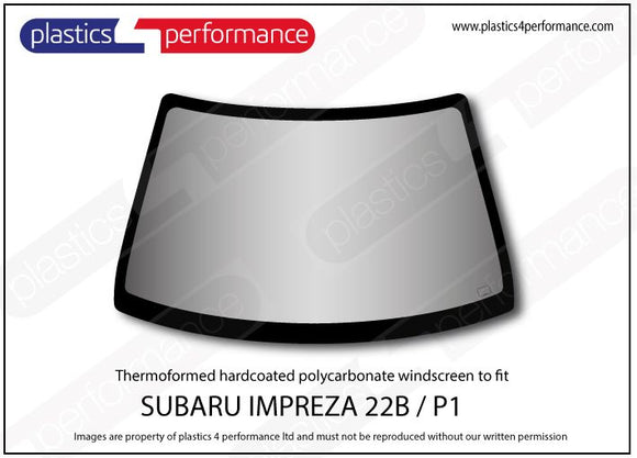 ポリカーボネート フロントウインドスクリーン｜スバル Impreza 22B STi