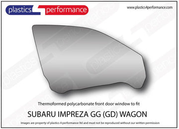 ポリカーボネート 右フロントドアウインドウ｜スバル Impreza GG Wagon