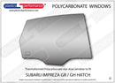 ポリカーボネート 右リアドアウインドウ｜スバル Impreza GR / GH