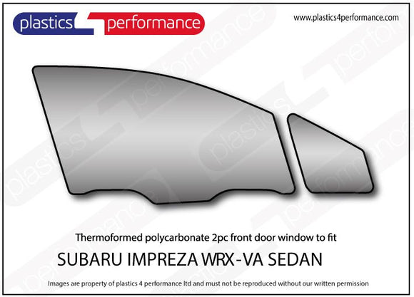 ポリカーボネート 右フロントドアウインドウ｜スバル Impreza WRX / VA Sedan
