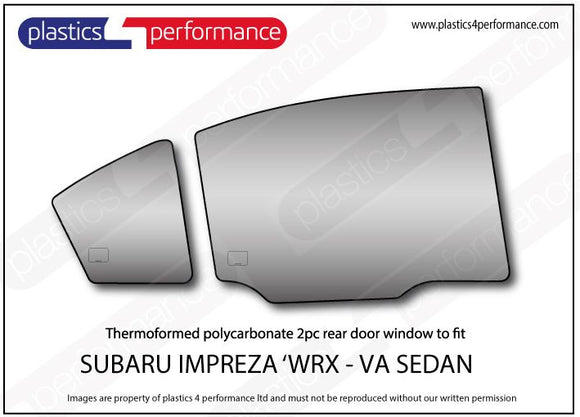 ポリカーボネート 右リアドアウインドウ｜スバル Impreza WRX / VA Sedan