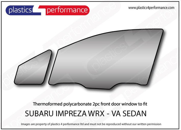 ポリカーボネート 左フロントドアウインドウ｜スバル Impreza WRX / VA Sedan