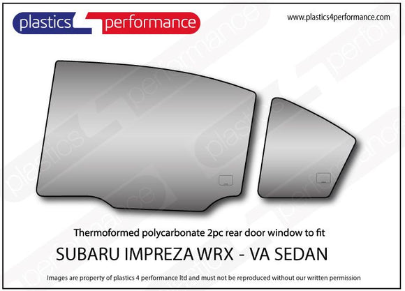 ポリカーボネート 左リアドアウインドウ｜スバル Impreza WRX / VA Sedan