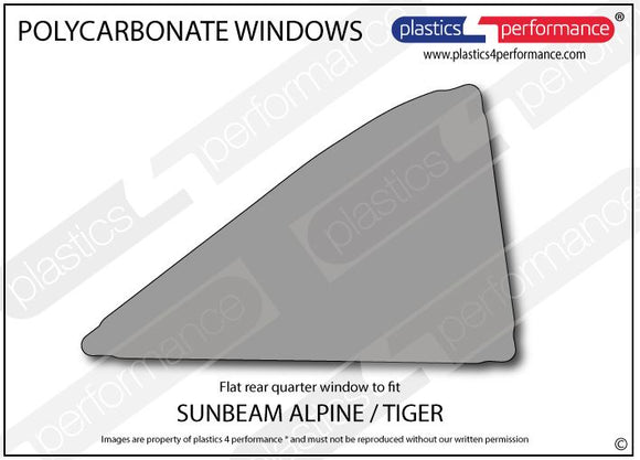 ポリカーボネート 右リアクォーターウインドウ｜Sunbeam Alpine / Tiger - Hardtop
