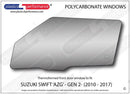 ポリカーボネート ウインドウキット｜スズキ Swift MK2 AZG - 3dr Hatchback