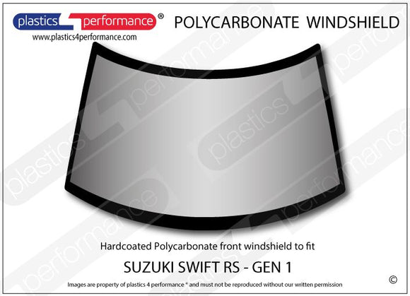 ポリカーボネート フロントウインドスクリーン｜スズキ Swift MK1 RS - 3dr Hatchback