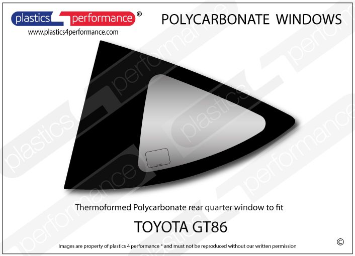 GT86 / BRZ リアクォーターウィンドウ Lexan® ポリカーボネート - 0