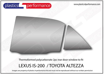 ポリカーボネート 左リアドアウインドウ｜トヨタ ALTEZZA XE10