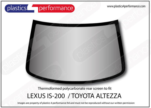 ポリカーボネート リアウインドウ｜トヨタ ALTEZZA XE10